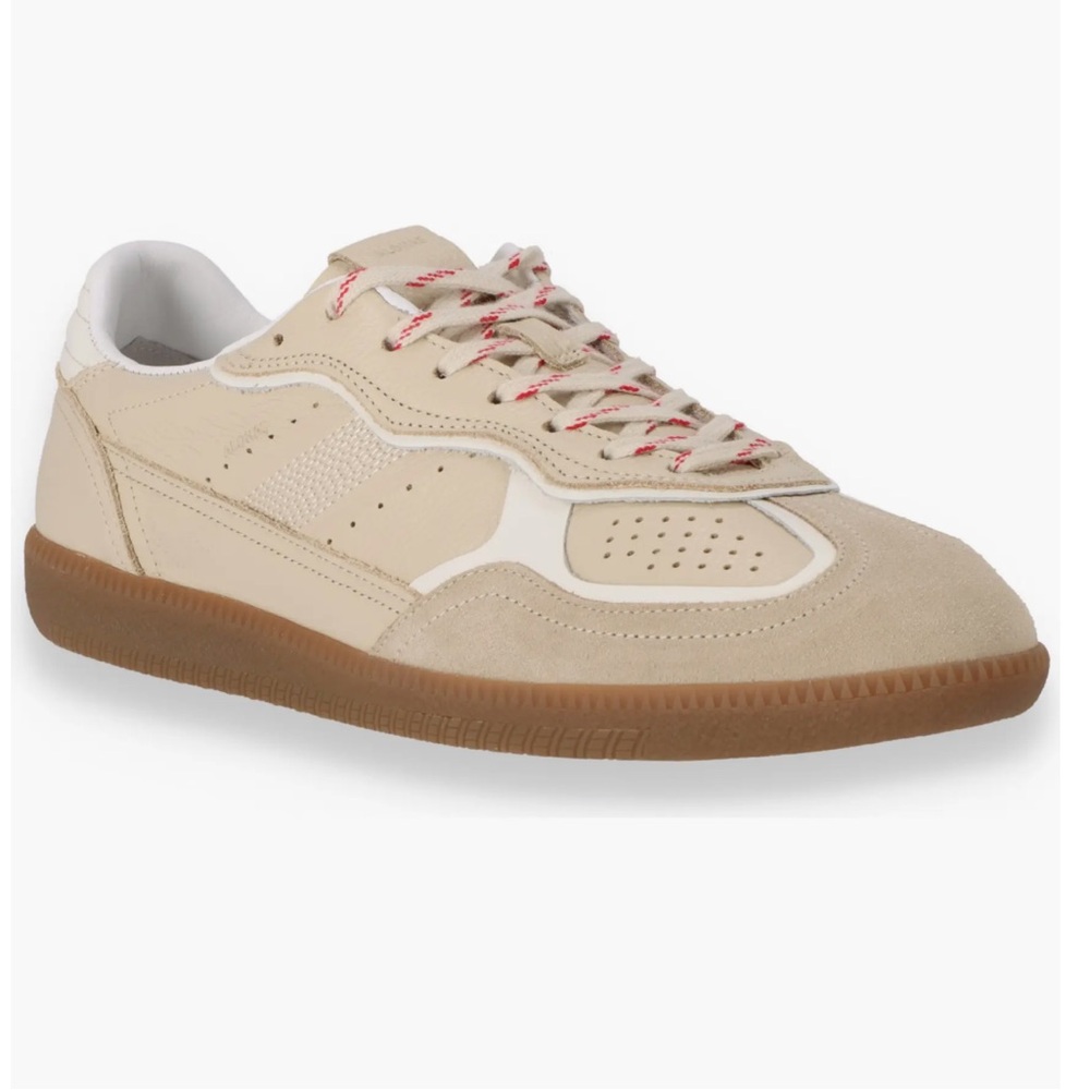 New in Box Alohas Rife Grain Cream Leather Sneakers